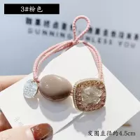 2019新款头绳韩国小清新简约个性马尾扎头发橡皮筋发圈发绳女头饰|3#粉色F2671