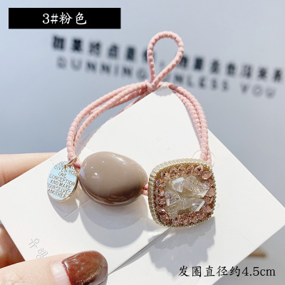 2019新款头绳韩国小清新简约个性马尾扎头发橡皮筋发圈发绳女头饰|3#粉色F2671