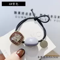 2019新款头绳韩国小清新简约个性马尾扎头发橡皮筋发圈发绳女头饰|4#紫色F2671