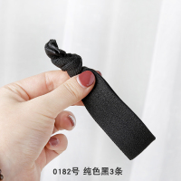 橡皮筋发圈女韩国扎头发头绳可爱少女日系发绳豹纹成人彩虹头饰品|0182纯色黑3条