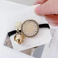 ins森系扎头绳女简约气质韩版网红仙女发圈韩国可爱皮筋发绳头饰|白色水钻发圈