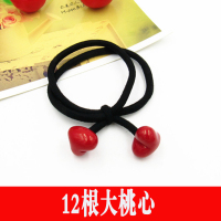 红珠头绳韩国小清新头饰可爱蝴蝶结发圈皮套发饰品扎头发皮筋发绳|12根大桃心