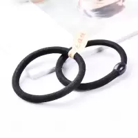 头绳女扎头橡皮筋发绳头饰简约韩国皮套黑色高弹力扎头发成人发圈|无缝*15+黑珠*15根