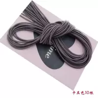 新品韩版儿童2mm细款彩色diy长发绳女头绳扎头皮筋头饰发饰品|卡其色2mm每根长1米10根