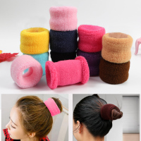 韩简约大号加宽发圈女网红头饰粗头绳盘发丸子头发绳ins女孩皮筋|[2个装]咖啡色