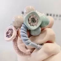 皮套头绳女网红皮筋ins超仙扎头森女系韩版发饰成年简约气质优雅|粉色+蓝色二条装