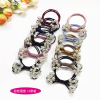 韩国发圈橡皮筋韩版扎头发可爱简约女ins森系饰品网红小皮套头绳|彩色混搭10条装