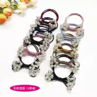 韩国发圈橡皮筋韩版扎头发可爱简约女ins森系饰品网红小皮套头绳|彩色混搭10条装