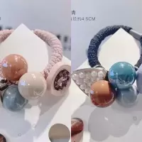 皮套头绳女网红皮筋ins超仙扎头森女系韩版发饰成年简约气质优雅|粉色+藏青二条装
