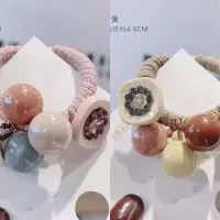 皮套头绳女网红皮筋ins超仙扎头森女系韩版发饰成年简约气质优雅|粉色+黄色二条装