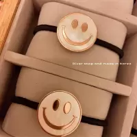 h贝壳笑脸皮筋头绳！有点好看韩国女生扎头发圈简约网红马尾|笑脸