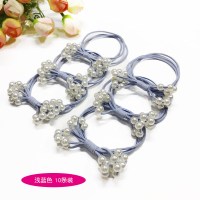 韩国发圈橡皮筋韩版扎头发可爱简约女ins森系饰品网红小皮套头绳|浅蓝色10条装