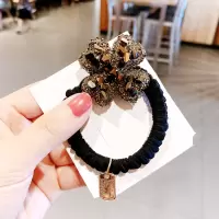 扎头发皮筋大肠发圈ins韩版网红水钻发绳简约丸子头头绳女头饰|金色298