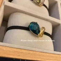 h贝壳笑脸皮筋头绳!有点好看韩国女生扎头发圈简约网红马尾|电镀14K金蓝色水晶