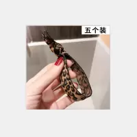 5条装韩国豹纹彩虹珍珠发绳皮筋发饰扎头发发圈头绳女高弹力|豹纹发装(5个装)
