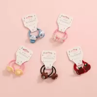 。可爱女韩版发圈儿童发绳头绳不伤发头饰皮筋女童小号宝宝头花幼|18小熊兔子套10根