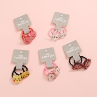 。可爱女韩版发圈儿童发绳头绳不伤发头饰皮筋女童小号宝宝头花幼|浅灰色26皮卡丘独角兽套