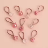 。可爱女韩版发圈儿童发绳头绳不伤发头饰皮筋女童小号宝宝头花幼|酒红色36奶油粉10根