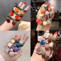 韩版樱桃头绳网红发圈橡皮筋扎头发绳皮套头饰女成人学生简约时尚|当季品质[12条装]