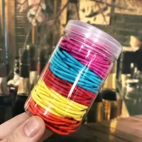 韩国皮套头绳彩色发绳皮筋女扎头网红ins森系可爱高弹力发圈头饰|糖果色粗款100条