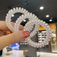 电话线发圈清新梦幻人鱼姬头绳网红大号成人发绳少女皮筋韩版发饰|10条[幻彩大号人鱼镭射]红光