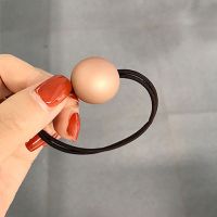 韩版哑光珠扎头发橡皮筋双股简约气质发绳皮套百搭发饰头绳饰品女|香槟金---1个