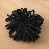 成人扎头发头绳高弹力加粗皮筋橡皮筋发圈发绳皮套女简约发饰耐用|100根黑珠子