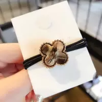 气质四叶草头绳女发绳网红橡皮筋扎头发圈ins森女系皮套简约优。|咖啡