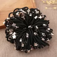 成人扎头发头绳高弹力加粗皮筋橡皮筋发圈发绳皮套女简约发饰耐用|100根五角星