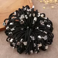 成人扎头发头绳高弹力加粗皮筋橡皮筋发圈发绳皮套女简约发饰耐用|100根苹果