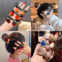 韩版网红头绳橡皮筋扎头发绳皮套发饰丸子头饰简约时尚发圈女成人|高端大气有档次[6条装]主图款