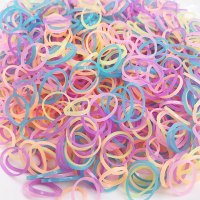 扎头绳发圈不伤发儿童橡皮筋公主小号可爱韩国女童宝宝一次性彩色|加粗厚强拉小号果冻1200根小猫铁盒