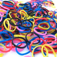 扎头绳发圈不伤发儿童橡皮筋公主小号可爱韩国女童宝宝一次性彩色|加粗厚强拉小号普彩1200根小猫铁盒