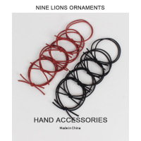 30条北欧色细款打结头绳基础百搭发圈韩国小清新发绳小祖宗橡皮筋|黑色15条+南瓜红15条