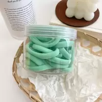 韩国泫雅皮筋女扎头彩色ins头绳高弹力发圈网红发绳简约少女头饰|1#薄荷绿20件套罐装(收藏优先发货)