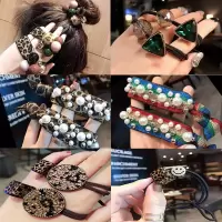 韩版网红头绳橡皮筋扎头发绳皮套发饰丸子头饰简约时尚发圈女成人|6件套经典款[6条装]