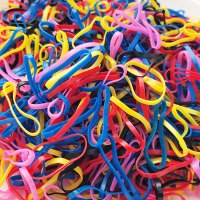 扎头绳发圈不伤发儿童橡皮筋公主小号可爱韩国女童宝宝一次性彩色|加厚强拉大号普彩1000根小猫铁盒