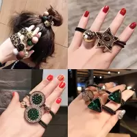 韩版网红头绳橡皮筋扎头发绳皮套发饰丸子头饰简约时尚发圈女成人|4件套靓丽【4条装】