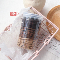 ~韩国运动色系发圈100根装发圈发饰头饰发绳基础打底皮筋皮套|1#米咖棕-粗款100根