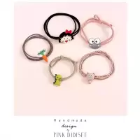 .皮套可爱ins超仙卡通恐龙头绳女小清新简约网红橡皮筋发圈男朋友|新增Q版龙五件套