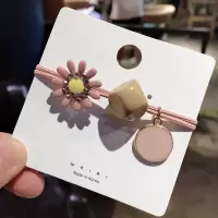 小雏菊花朵发绳韩版网红ins扎头皮筋发圈少女可爱马尾丸子头发饰|粉色花朵