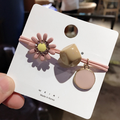 小雏菊花朵发绳韩版网红ins扎头皮筋发圈少女可爱马尾丸子头发饰|粉色花朵