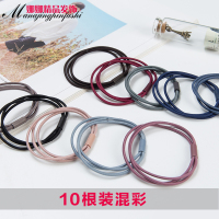 橡皮筋发圈头绳韩国小清新头饰成人简约高弹力发绳皮套|T436#10根混彩