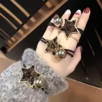 豹纹珍珠头绳女简约发绳韩版皮套扎头发皮筋森系成人发圈可爱头饰|五角星豹纹3条