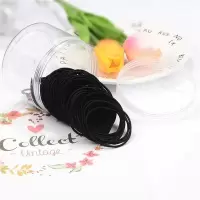 细皮筋发绳 特小号粗发圈加宽儿童女可爱扎头发饰细婴儿ins小清新|大圈黑色100根大圈直径5cm