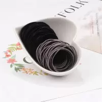 细皮筋发绳 特小号粗发圈加宽儿童女可爱扎头发饰细婴儿ins小清新|大圈黑色50+棕色50大圈直径5cm