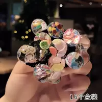 儿童扎头发橡皮筋公主宝宝发绳韩国可爱头绳发饰女童发圈小孩头饰|5#缤纷混款(16根)
