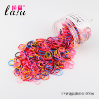 儿童皮筋不伤发女童头绳扎头发橡皮筋韩国宝宝发饰黑色弹力小发圈|17#普通款色1000根