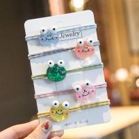 小雏菊发绳扎头发头绳女简约网红发饰韩国丸子头皮筋马尾发带头饰|青蛙5件套