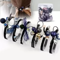 橡皮筋女扎头发韩版简约气质丸子头发绳网红ins皮套发圈头绳头饰|海之蓝075